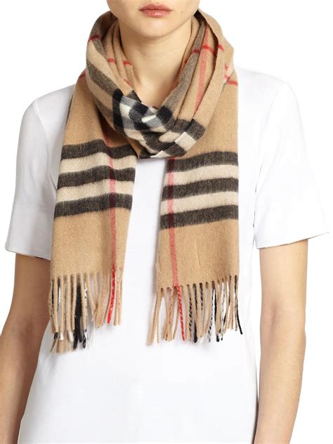 authentic burberry cashmere scarf tag|Burberry check wool cashmere scarf.